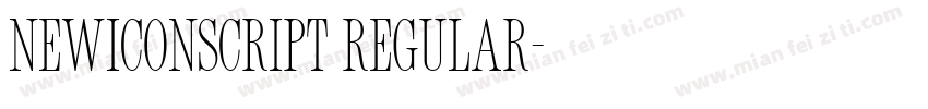 NewIconScript Regular字体转换